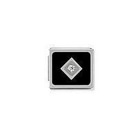 Nomination Composable Ikons Black Rhombus and White Zirconia Charm