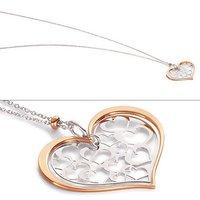 Nomination Romantica Silver and Rose Gold Plated Heart Necklace