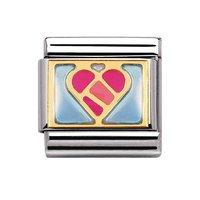 Nomination Composable Classic Gold and Enamel Mosaic Heart Charm