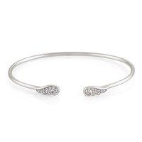 nominiation silver cubic zirconia wings bangle