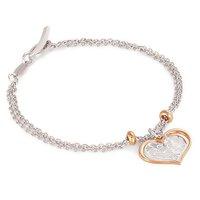Nomination Romantica Silver and Rose Gold Plated Heart Bracelet