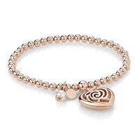 nomination roseblush collection brass copper pearl heart bracelet