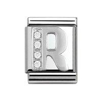 Nomination Composable Big Cubic Zirconia Letter R Charm