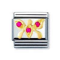 Nomination Composable Classic Red Zirconia Butterfly Charm