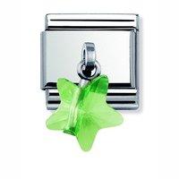 Nomination Composable Swarovski Green Star Drop Charm