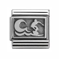 Nomination Composable Classic Oxidised Silver Surfer Charm