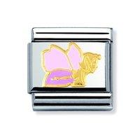 nomination composable classic gold and enamel pink fairy charm