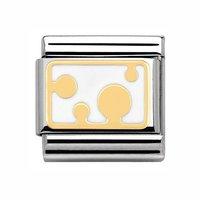 Nomination Composable Classic Gold and White Enamel Dots Charm