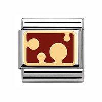 Nomination Composable Classic Gold and Red Enamel Dots Charm