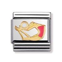 nomination composable classic gold and enamel gymnast with ball charm