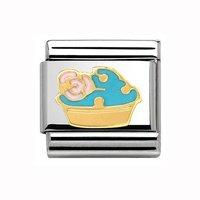 nomination composable classic blue cupcake charm