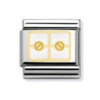 Nomination Composable Classic 2 White Screws Plaque Charm