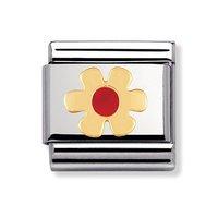nomination composable classic red flower head charm