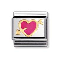 Nomination Composable Classic Pink Heart and Arrow Charm