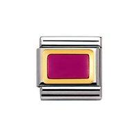 Nomination Composable Gold and Fuschia Rectangle Charm