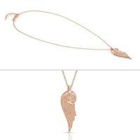Nomination Rose Angel Wing Pendant Long Necklace