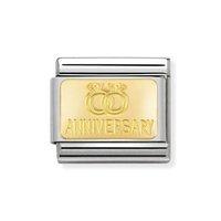 Nomination Composable Classic Gold Anniversary Plate Charm