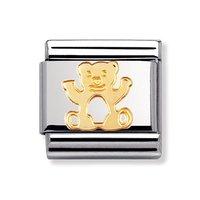 Nomination Composable Classic 18ct Gold Teddy Bear Charm