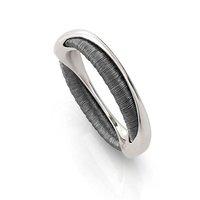 Nomination Mens Black Flair Cut Out Ring Size 23
