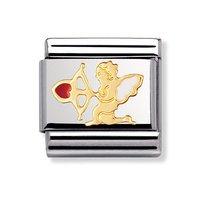 Nomination Composable Classic 18ct Gold and Enamel Cupid Charm