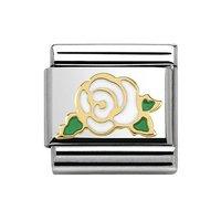 Nomination Composable Classic 18ct White Rose Charm