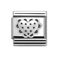Nomination Composable Classic Silver Oxidised Lace Heart Charm