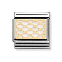 nomination composable classic enamel white grid charm