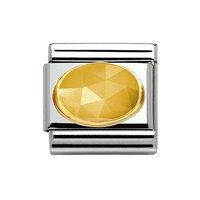 Nomination Composable Classic Gold and Yellow Jade Faceted Charm