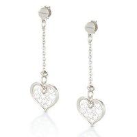 Nomination Romantica Silver Heart Long Drop Earrings