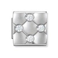 Nomination Composable Classic Royal White Zirconia Grid Charm