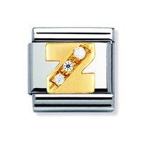 Nomination Composable Classic 18ct Gold Letter Z Zirconia Charm
