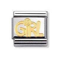 Nomination Composable Classic 18ct Gold Happy Girl Charm