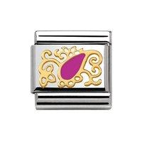 Nomination Composable Classic Gold and Enamel Fuchsia Cashmere Drop Charm