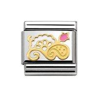 Nomination Composable Classic Gold and Enamel Pink Cashmere Bouquet Charm