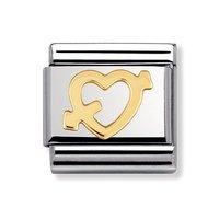 Nomination Composable Classic Open Heart and Arrow Charm