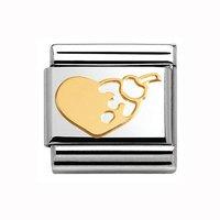 Nomination Composable Classic 18ct Gold Cherry Heart Charm