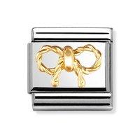Nomination Composable Classic 18ct Gold Bow Charm