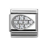Nomination Composable Classic Silver and Cubic Zirconia White Pavé Drop Charm
