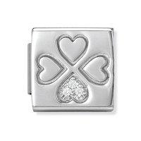 nomination composable classic royal zirconia clover charm