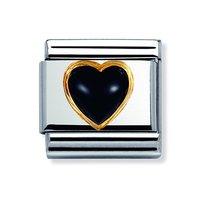 Nomination Composable Classic Black Agate Heart Charm