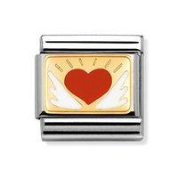 nomination composable classic winged heart charm