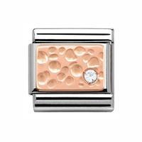 Nomination 9ct Rose Gold Composable Classic Texture Plate Charm