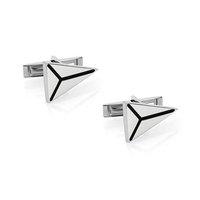 nomination metropolitan enamel black spear cuff links