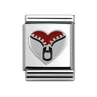 Nomination Composable Big Red Zip Heart Charm