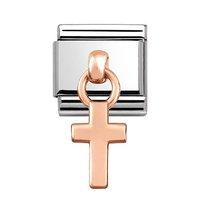 Nomination 9ct Rose Gold Composable Classic Hanging Cross Charm