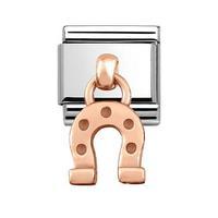 Nomination 9ct Rose Gold Composable Classic Hanging Horse Shoe Charm