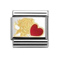 Nomination Composable Classic Gold Angel With Red Heart Charm