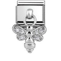 Nomination Composable Classic CZ Hanging Bee Charm