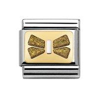 Nomination Composable Classic Gold Glitter Bow Charm
