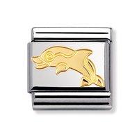 nomination composable classic 18ct gold dolphin charm